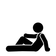 Stick figure experiencing sudden leg cramp