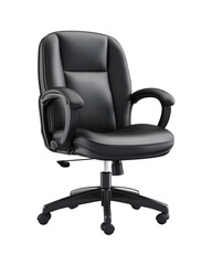 Fototapeta premium A professional black office chair designed for comfort and productivity in any workspace.