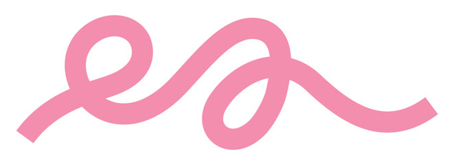 Obraz premium Abstract Pink Color Swirl Line. Vector Wavy Shape Design Element. Squiggle Doodle Spiral Line Png.