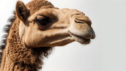 Obraz premium closeup of a camel on a plain white background