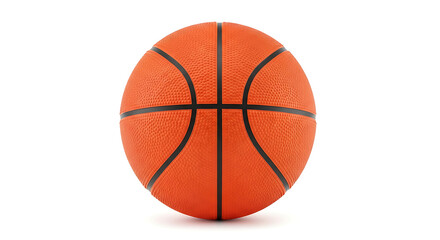 Fototapeta premium Orange basketball with black lines on white background