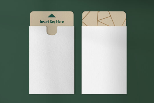 trading card sleeves wholesale Black and White Custom Hotel Key Card Sleeves for Guests and Businesse