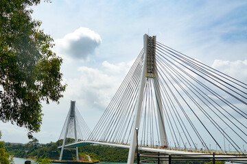 Obraz premium Jambatan Barelang Cable Stayed Bridge in Batam, Indonesia