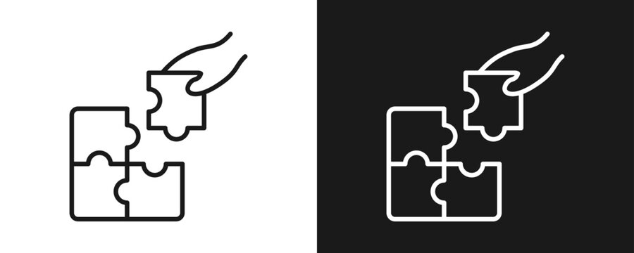Contribute Icon Set Outline In White And Black Background