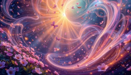 Ethereal Floral Light Burst