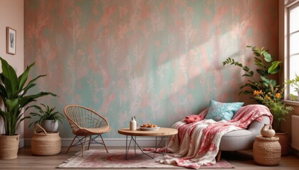 Bohemian Style Living Room Interior