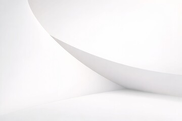 Minimal Curved White Background for Corporate Presentation Layouts