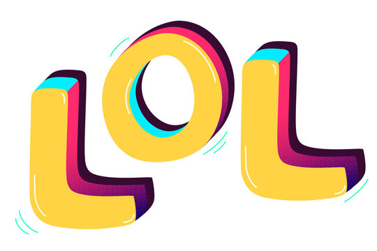 LOL funky png interjection typography