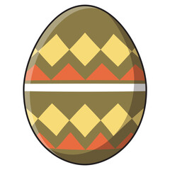 Colorful Decorative Patterned Easter Egg Decoration