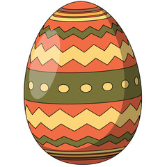 A colorful and decorative Easter egg with intricate patterns