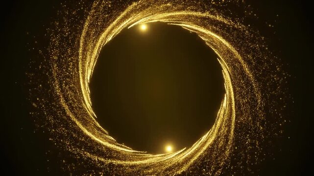 Golden Spiral Light Motion Abstract Video.
