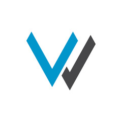double letter v logo vector icon illustration