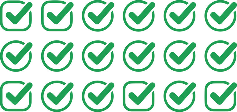 UI Checkbox Line Icon Set &ndash; Selected, Unselected, Indeterminate States for Forms and Lists