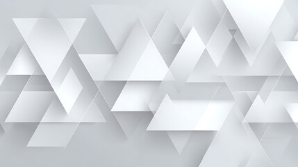 Fototapeta premium Abstract White Geometric Triangles and Rhombuses graphic