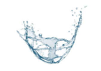 抽象的な青い水しぶきの3dイラスト