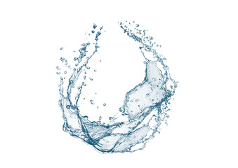 抽象的な青い水しぶきの3dイラスト