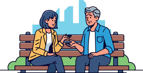 Consultant Advising Client isolated on transparent background