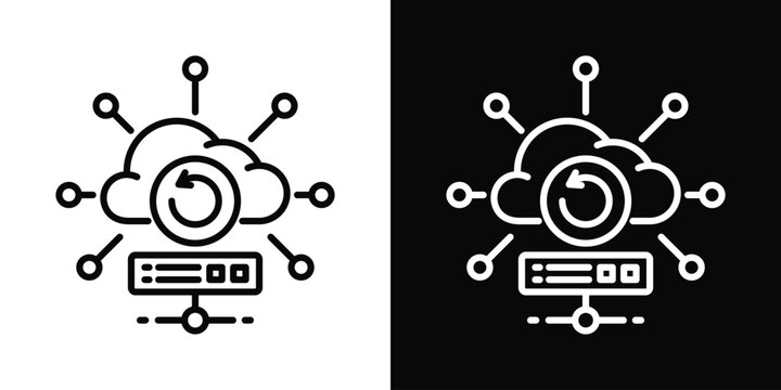 Rollback Icon White And Black Background Style