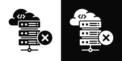 Build Failed Icon White And Black Background Style