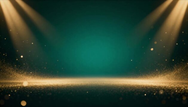 abstract emerald and gold background with negative space perfect for eid mubarak and ramadan