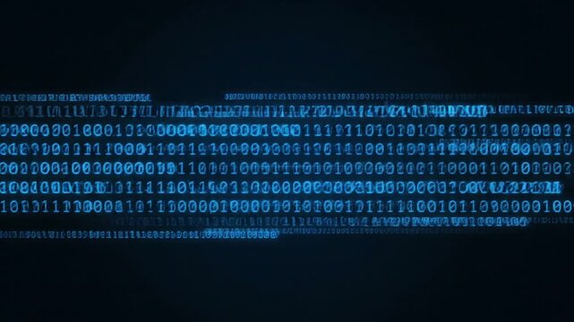 Binary Code Stream: Immerse yourself in the digital universe with a mesmerizing display of binary code, the language of modern technology. Dynamic streams of numbers weave across a dark backdrop.