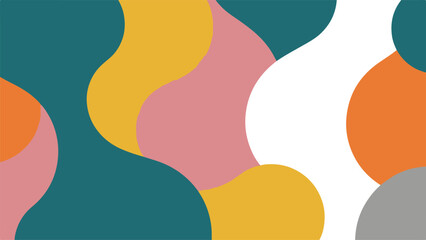 Abstract Organic Shapes Background in Pastel Colors