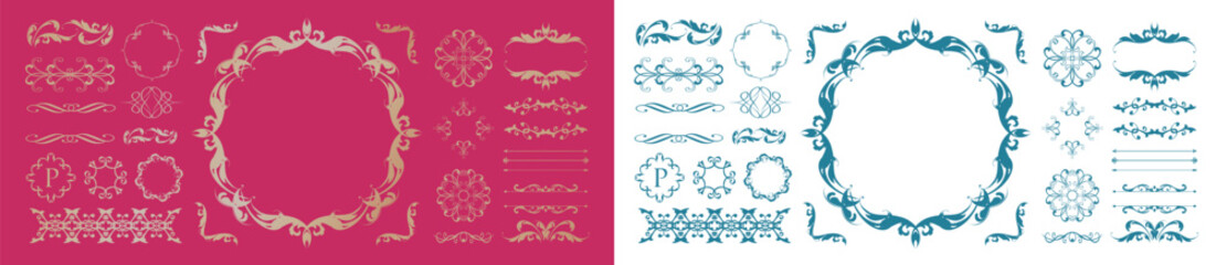 バレンタインデーのゴージャスなフレームデザイン