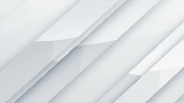 Seamless White Geometric Abstract Background with Diagonal Stripes Motion Graphics Loop for Presentation Corporate