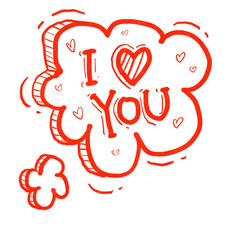 happy valentines day - i love you cartoon png ilustration