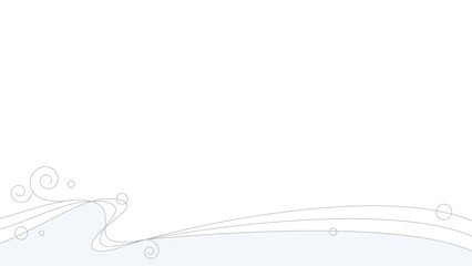 曲線のシンプルなデザインフレーム、波、背景、16:9サイズ