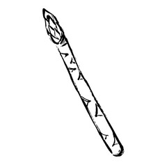 アスパラガスの筆タッチイラスト