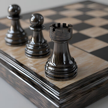 Strategic chess match board game arena digital art indoor setting close-up view competitive mind games