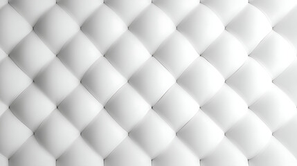 Naklejka premium Seamless White Diamond Quilted Upholstery Pattern clean