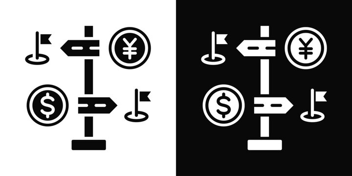 Call Logging Icon White And Black Background Style