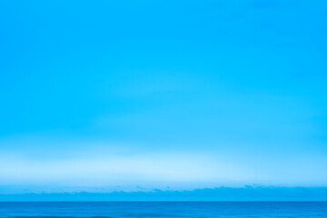 Obraz premium Nature clear sky and summer sea water for summer vacation concept.with sunlight of beautiful clouds blue sky with white altocumulus clouds.with 