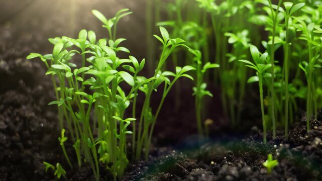 Agriculture Growing Plants Time Lapse Spring Green Sprout Germination Seed Epic Summer Inspiration Life Young Sprout Soil Cress Salad Organic Food Gar