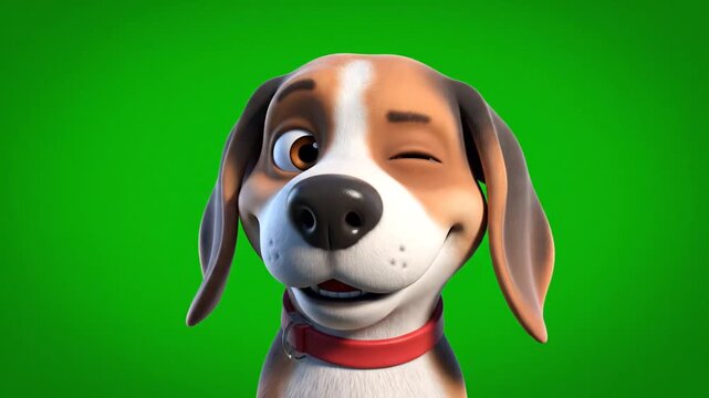 Happy 3D Dog Character