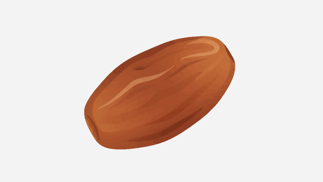 Illustration of a delicious brown dried date fruit a sweet and healthy snack perfect for designs