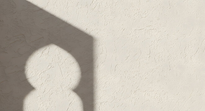 Beige textured wall background with subtle traditional Moorish a