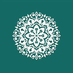 Ramadan kareem islamic calligraphy mosque silhouette mandala ornament vector design
