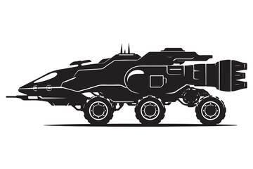 Lunar Lander Silhouette Side View © Hin