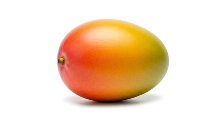 Ripe Mango Fruit on White Background.