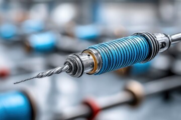 Precision Robotic Gripper Handling Spool in Industrial Setting