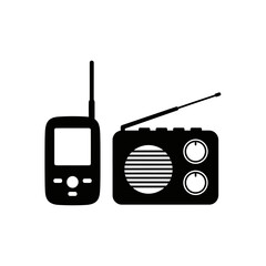 Baby Monitor Radio Silhouette Vector Infant Safety Listening Device Gadget Icon Isolated