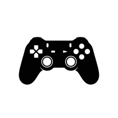 Console Game Controller Silhouette Vector Video Gamepad Joystick Gaming Gear Icon Isolated