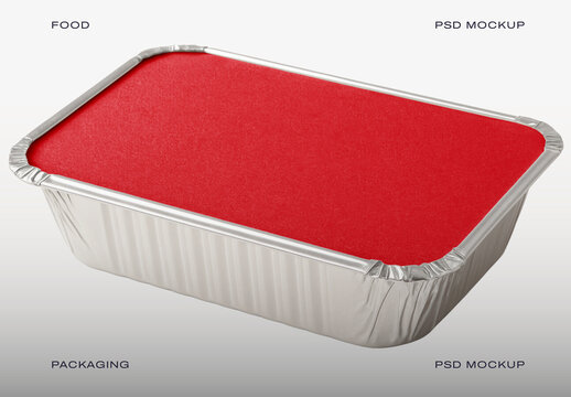 Rectangular Food Packaging Mockup PSD