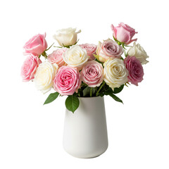 pink roses in vase