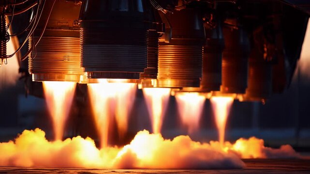 Aerospace engine test representing propulsion development