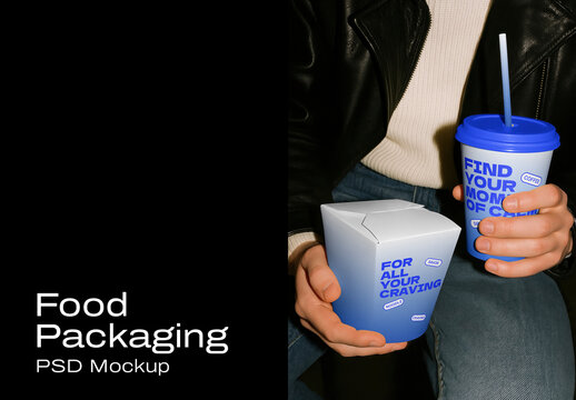 Modern Fast Food Packaging Mockup Design PSD