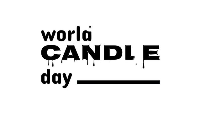 world candle day isolated text graphic for marketing and social media posts